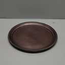 100% Pure Copper Tray with Brass Rim 14" For Serving Tea, Snacks or Wine, Hand-Hammered Brass Decor Piece for Coffee Table or Dining, Stylish Round Platter That Elevates Every Occasion