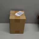 Fule Artificial Silk Rose Flower Centerpiece Arrangement in Glass Vase with LED Light for Home Wedding Decoration (Light Purple)