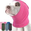 KOESON Adjustable Ear Wrap for Large Dogs, Soft No Shake Dog Ear Wraps Hematoma, Breathable Dog Ear Cover for Noise Protecion, Neck Wounds, Pet Calming Hoodie for Thunder, Firework, Separation L
