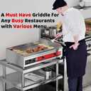 CROSSON ETL Listed 36"*16" Large Commercial Electric Countertop Griddle,Flat Top Heavy Duty Griddles with Non-Stick 1/2" Thick Iron Cooking Plate for Restaurant use-240V/6600W (EG-918C)