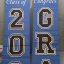 DAZONGE Blue Graduation Decorations 2025, Congrats Grad Porch Banner for Any Schools or Grades 2025 Graduation Party Decorations
