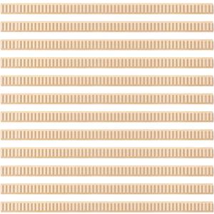 Nuanchu 12 Pcs Unfinished 3D Decorative Wood Trim Molding 15.75inch Decorative Wood Molding Cute DIY Trim for Home Wall Cabinet Shelf Window Door(Wavy,20mm)