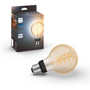 Philips Hue Smart 60W G25 Filament LED Bulb - White Ambiance Warm-to-Cool White Light - 1 Pack - 550LM - E26 - Indoor - Control with Hue App - Works with Alexa, Google Assistant and Apple Homekit