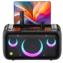 Ikarao Karaoke Machine for Adults, with Lyrics Display Built-in 13.3" Screen, Truly All in One Karaoke Machine with 2 Wireless Microphone (Hidden & Self Charging), 460W Bluetooth Speaker for Party, TV