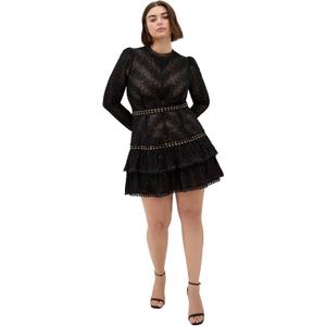 City Chic Women's Dress - Gabriella Lace (Black, M)