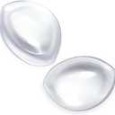 Bra Pads, Upgraded Soft Thick Silicone Bra Inserts Breast Enhancer Chest Push up Padding for B/ C/ D Cups, Transparent Thick-Large