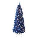 6 Feet Unlit Artificial Christmas Halloween Pencil Tree with Metal Stand
