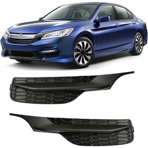 WFLNHB 2PCS Front Bumper Fog Light Cover Grilles Replacement for Honda Accord 2016-2017 Fog Light Bezels Driver and Passenger Side