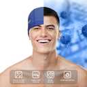 10 x COOLMATE Fabric Swim Cap for Women, Men & Kids  Silicone Water Resistant Layer, Lightweight Cloth Cap for Pool & Lap Swimming  Non-Slip Comfortable Fit, Gift for Swimmers (1 Pack) (Blue, L)