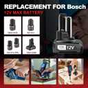 High Capacity2Pack 6.0Ah Replacement GBA12V60 for Bosch 12v Batteries BAT414 GBA12V30 BAT414-2PK BAT411, Compatible with Bosch12V Max Cordless Power Tools & Chargers GAL12V-20 GAL12V-40 GAX1218V-30