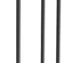 Heakrit C Shaped Side End Table, Round Glass Side Table Nightstand for Small Spaces, Small Round Drink Snack Accent Martini Table for Living Room Bedroom (Black)