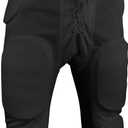 Sports Unlimited Double Knit Integrated Adult Football Pants, Men Football Practice Pants (Large, Black)