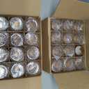 Woho 24pcs Amber Votive Candle Holders, Glass Tea Lights Candle Holder for Wedding Table Centerpiece, Vintage Tealight Candle Holder Decor for Anniversary, Bridal Shower Christmas Party