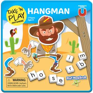 PlayMonster Take N Play Anywhere  Hangman  Easy to Use, Hard to Lose  Fun on the Go Travel Game  For Ages 5+