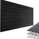 RORA Slat Wall Paneling Garage Slat Wall Storage Systems Slatwall Black Heavy Duty Satwall for Tool Organization ,Pvc SlatWall Panels,Fits for Storage and Display 1x4 ft