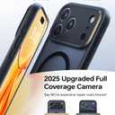 Magnetic Shockproof for iPhone 17 Pro Max Case, [Fit for MagSafe] Military-Grade Protection [Full Camera Coverage] Durable Translucent Matte Cover for iPhone 17 Pro Max Phone Case, Black