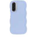 WOGROO Slim Fit Case for Samsung Galaxy A23 5G/4G, Wave Frame, Cute Soft TPU Thin Protective Phone Cover for Women, Light Purple