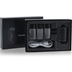 Intelligent Car Air Freshener Rechargeable Car Air Freshener Diffuser With Essential Oil Auto On Off Car Diffuser (Black)