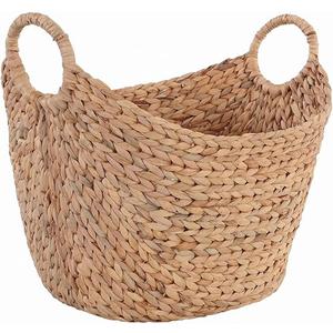 Extra Large Woven Storage Basket, Boat-Shaped
Handwoven, Wicker, For Laundry Room, Bedroom and Home Storage, Decorative Organizer Bin