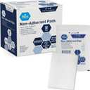 MED PRIDE Sterile Nonstick Pads for Wound Care, Absorbent Non-Adherent, Painless Removal, Individually Wrapped (3x8 Inch (Pack of 50)), Packaging May Vary