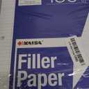 Kaisa Loose Leaf Paper Filler Paper 8x10.5 inches, College Ruled, 3-Hole Punched for 3-Ring Binder, 150 Sheets/Pack (3 Pack) F15001C