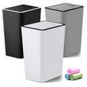 Lysam Small Trash Can, 3 Pack 4 Gallons Bathroom Garbage Can with Lid Press-Top, Small Waste Basket with Trash Bags