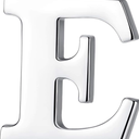 HONEY BEAR Initial Alphabet Letter Lapel Pins Collar Badge Brooches for Mens/Womens Shirt Dress Decoration Silver, Set of 2 Pack