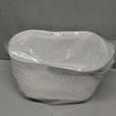 UUJOLY Plastic Organizer Storage Baskets with Handles, Shower Caddy Bins Organizer for Bathroom and kitchen White (1 Pack)