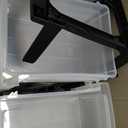 IRIS USA Plastic Drawer Storage Organizer, 3-Drawers, 2-Pack, for Classroom Art Craft Supplies, Bathroom Bedroom, Laundry Room, Black/Clear