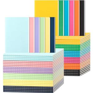 60 Pack Colorful Lined Notebooks for Writing, Journals Bulk, A5 Composition Books, 8.3x5.5 Inch, 60 Pages, 30 Sheets Sketchbooks for Office School Travel Supplies (Lined-60 pack, 12 Colors)