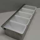 New Star Foodservice 48032 Stainless Steel Condiment Dispenser with 5 Compartments (No Ice Tray)