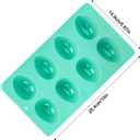 2Pcs 8-Cavity Silicone Easter Egg Molds, Egg Shaped Cake Pop Mold, Baking Supplies for Making Chocolate Jello Candy (Green)