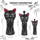 Funny Golf Head Covers, Leather Driver Headcover, Fairway Wood Cover, Hybrid Head Covers Advanced Embroidery Golf Club Head Covers for Men Women Animal Golf Headcovers