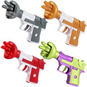 chislim Rock Paper Scissors Toy Gun,Finger Guessing Game Toy Entertainment Interactive Toy for Adults Kids Family Party (4PCS)