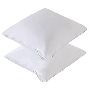 Feather Proof Pillow Protectors 24x24 Pack of 2 Waterproof Soft Bamboo Viscose Jersey Square Pillow Covers for Throw Pillow