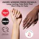 Glamnetic Press On Nails - Short Almond Fake Nails with Polka Dot French Tips & Ladybugs | Salon Quality Summer Nails | Lady Luck | 15 Sizes - 30 Nail Kit with Glue