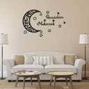 Yalikop 15 Pcs Ramadan Wall Decor Wooden Ramadan Mubarak Sign Moon Star Wall Art Decorations for Home Eid Islam Muslim Party Accessories(Black)