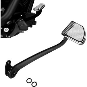 WOWTK Brake Lever + Brake Pedal Pad for Harley Softail Equipped w/Forward Controls Fat Bob FXFBS/FXFB,FXDR FXDRS,Low Rider ST FXLRST,Softail Standard,Sport Glide,Street Bob,Black