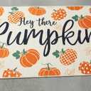 Fall Welcome Mat Hey There Pumpkin Door Hey There Doormat for Indoor Outdoor Entrance Mats Halloween 31"x47"