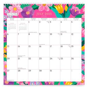 Bonnie Marcus OFFICIAL | 2026 12 x 12 Inch (Hanging) 18 Months Monthly Square Wire-O Calendar | Sticker Sheet | July 2025 - December 2026 | Plato | Fashion Designer Stationery