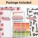 Budget Binder, Cute A6 Money Saving Binder with Zipper Envelopes, PU Leather Money Organizer for Cash, Expense Budget Sheets and Cash Envelopes for Budgeting Mini Strawberry Pattern