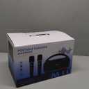 Karaoke Machine for Adults and Kids,Portable Bluetooth 2 Wireless Karaoke Microphone with Holder/USB/TF Card/AUX-in, IPX5 PA Speaker System for Home Party, Picnic,Car,Outdoor/Indoor-Red