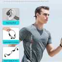 Bone Conduction Headphones, Swimming Headphones Underwater Open Ear Built-in 32GB Memory IPX8 Waterproof for Swimming, Running, Cycling, Black-A