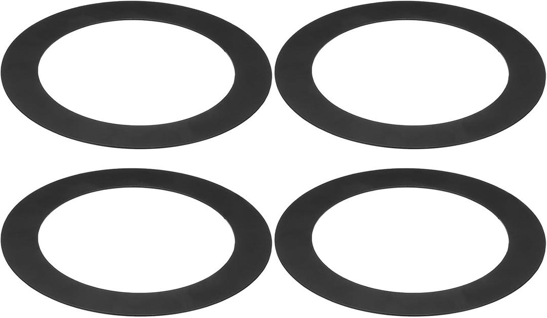 PATIKIL Goof Rings for 4" Inch Recessed Can Lighting Down Light, 4 Pcs Metal Goof Trim Rings Cover, Outer Diameter 6.7-inch, Inner Diameter 4.25-inch, Matte Finish BlackFlush Mount