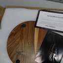 Acacia Wood Lazy Susan Wood Turntable Tray Cabinet Organizer, 16"