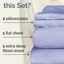 Extra Deep Queen Sheet Set - 4 Piece Breathable & Cooling Bed Sheets - Easily Fits 18 to 24 inch Mattress - Ultra Soft, Wrinkle & Fade Free with Extra Deep Pockets - Hotel Luxury Bedding - Lavender