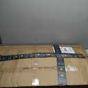 47 Inch Computer Desk with 5 Fabric Storage Drawers,Gaming Desk with Power Outlets & LED Lights,Reversible Home Office Desk with Monitor Stand for Working Writing Study, Black