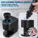 Automatic Toothpaste Dispenser Wall Mounted: Black Electric 6 Adjustable Levels Auto Toothpaste Squeezer Smart Rechargeable Touchless for Kids Adults - Bathroom - Replaceable Parts