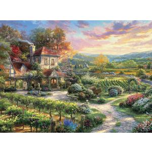 Buffalo Games - Silver Select - Thomas Kinkade - Thomas Kinkade: Wine Country Living - 1000 Piece Jigsaw Puzzle for Adults -Challenging Puzzle Perfect for Game Nights - Finished Size is 26.75 x 19.75