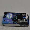 SwiftGrip Disposable Nitrile Exam Gloves, Blue, Nitrile Gloves Disposable Latex Free, Medical Gloves, Cleaning Gloves, Food-Safe Rubber Gloves, Powder Free, Non-Sterile, 100-ct Box (Medium)